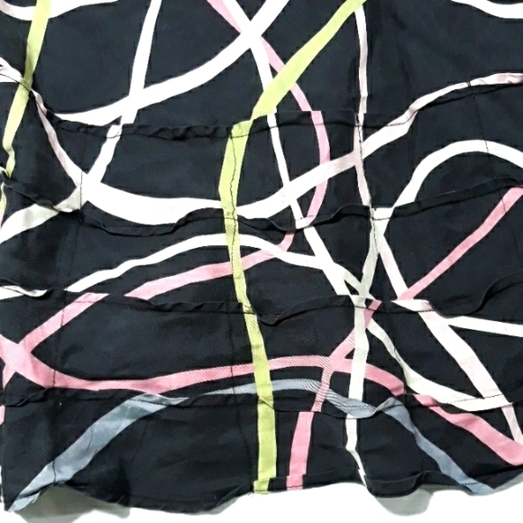 Susan Bristol silk lining black multicolor skirt size 10 - Picture 8 of 11